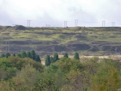 
Panorama of tips above Winchestown, Brynmawr, October 2012